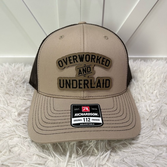 Overworked and underlaid. Trucker Richardson 112 hat. - Picture 2 of 2